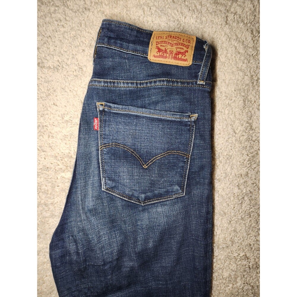 Levis 721 Jeggings Jeans Womens Sz 30 Blue High Rise Skinny Stretch Medium Wash